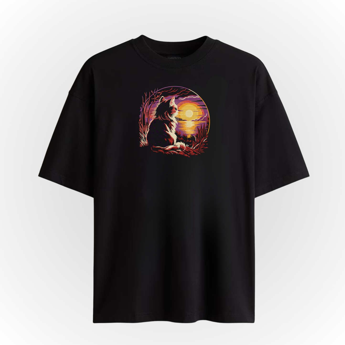 Sunset Cat Silhouette T-Shirt