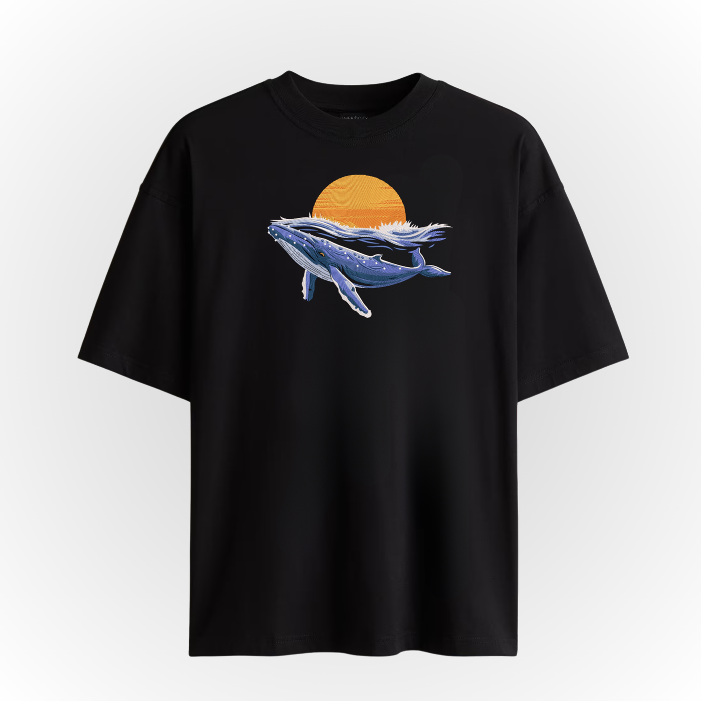 Blue Whale with Moon T-Shirt