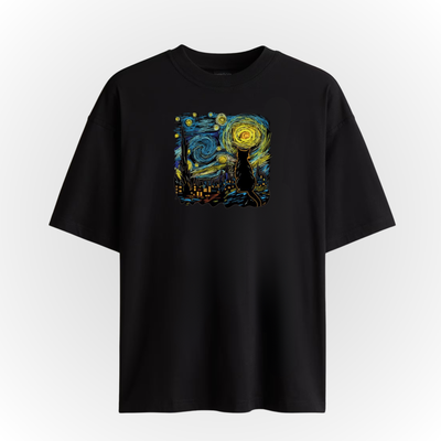 Cat Starry Night T-Shirt