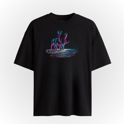 Colorful Deer Drinking Water T-Shirt
