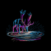 Colorful Deer Drinking Water T-Shirt