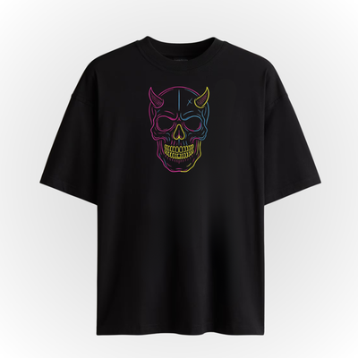 Neon Skull Art T-Shirt
