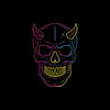 Neon Skull Art T-Shirt